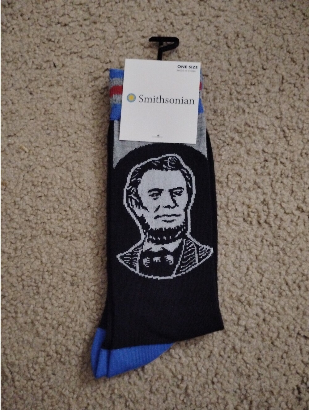 Official Smithsonian Abraham Lincoln Novelty Crew Socks